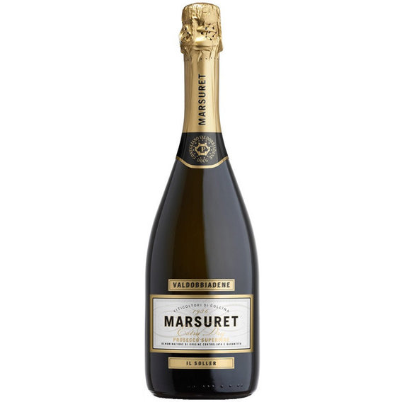 Игристое вино Marsuret Valdobbiadene Prosecco Superiore "Il Soller" Extra Dry белое 0.75 л (WHS8052439180176)