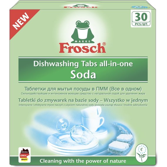 Таблетки для посудомийних машин Frosch Сода 30 шт (4009175191908)