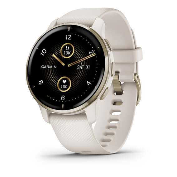 Смарт-часы Garmin Venu 2 Plus Cream Gold Stainless Steel Bezel with Ivory Case and Silicone Band (010-02496-12)