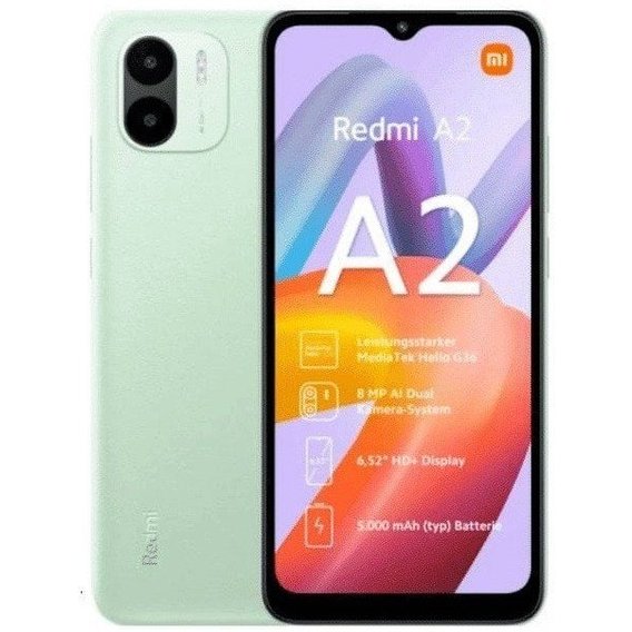 Смартфон Xiaomi Redmi A2 3/32Gb Light Green (Global)
